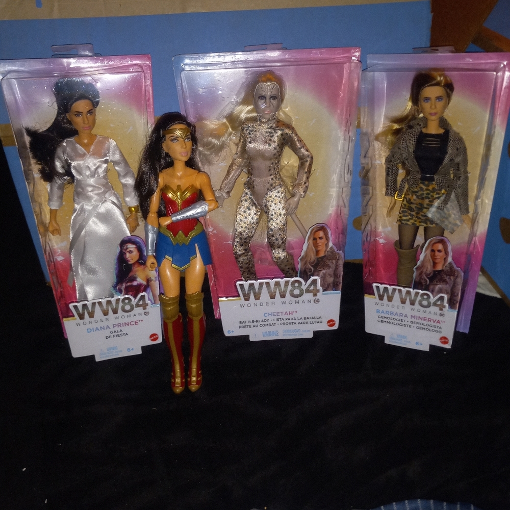 Set of 4 WW84 Wonder Woman DC Dolls